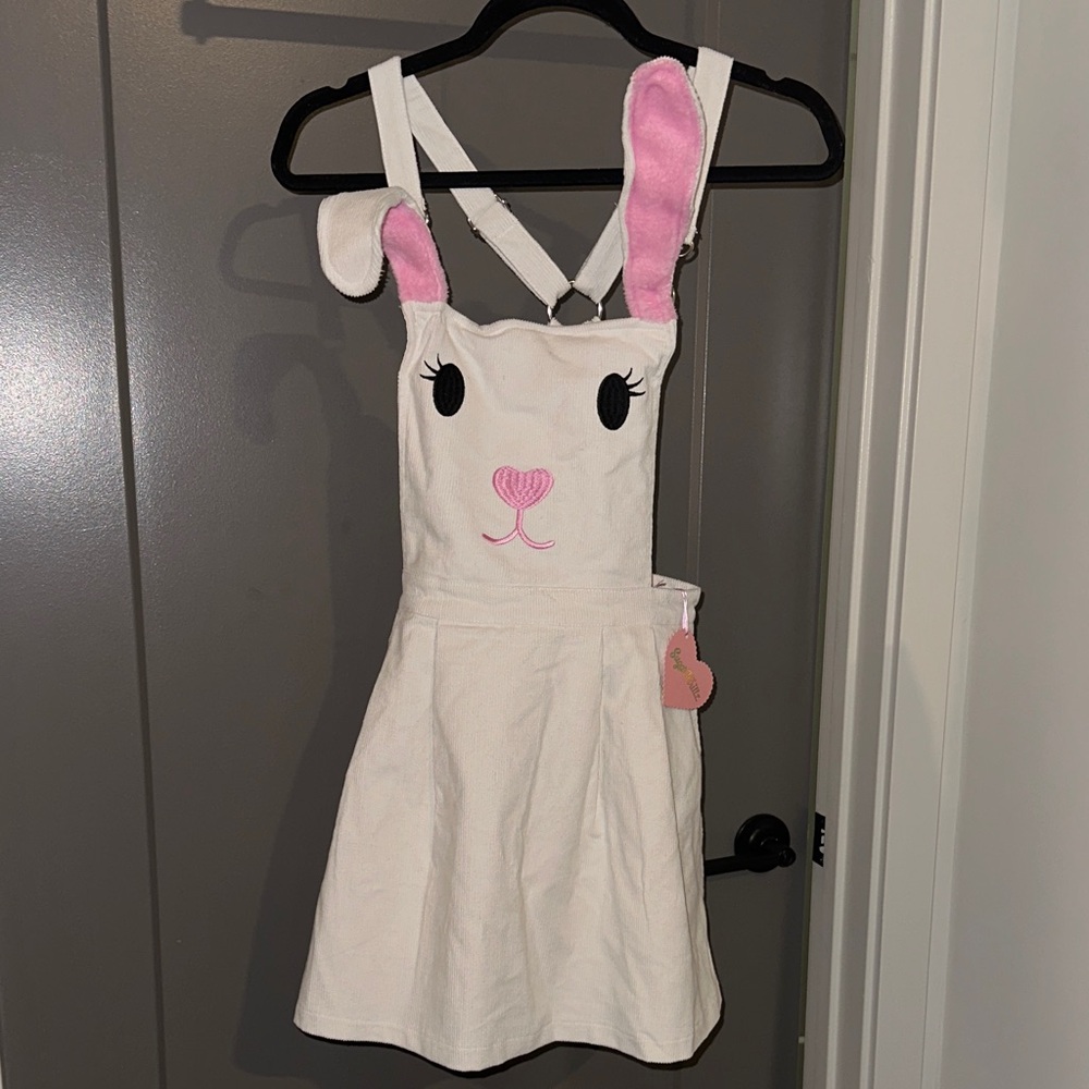 Sugar Thrillz Bunny Dress EARS TO YOU PINAFORE DRESS